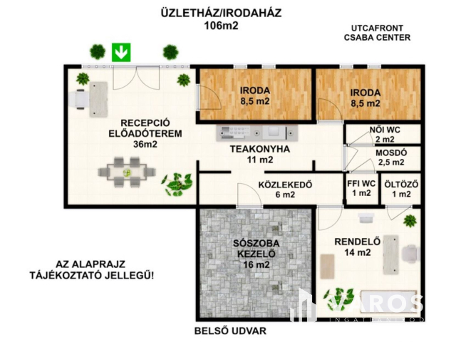 Orvosi komplexumnak is kiváló ingatlan eladó a belvárosban