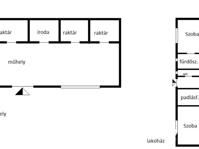 Műhely és lakóház Jákon