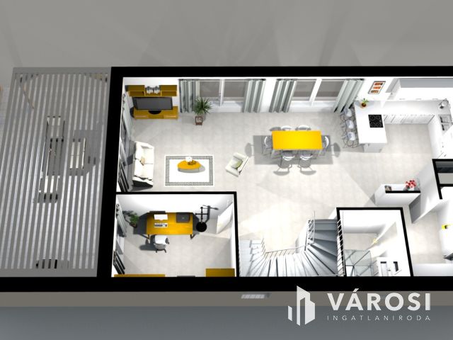 Modern, belső kétszintes családi ház remek panorámával!